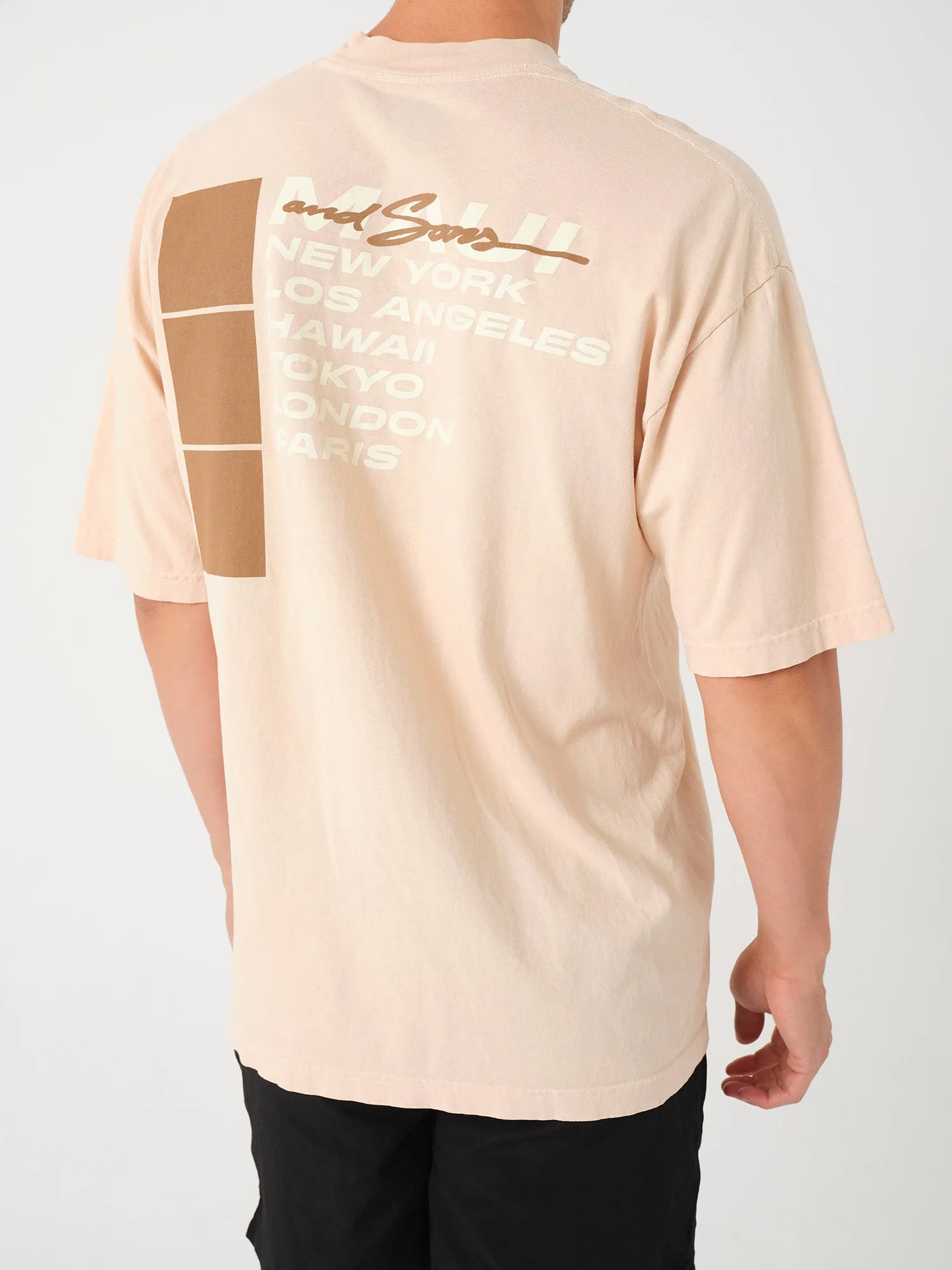 City Wave T-Shirt in Beige sold by Maui and Sons product image thumbnail 2