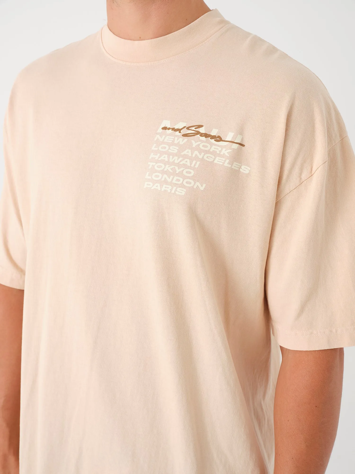 City Wave T-Shirt in Beige sold by Maui and Sons product image thumbnail 4