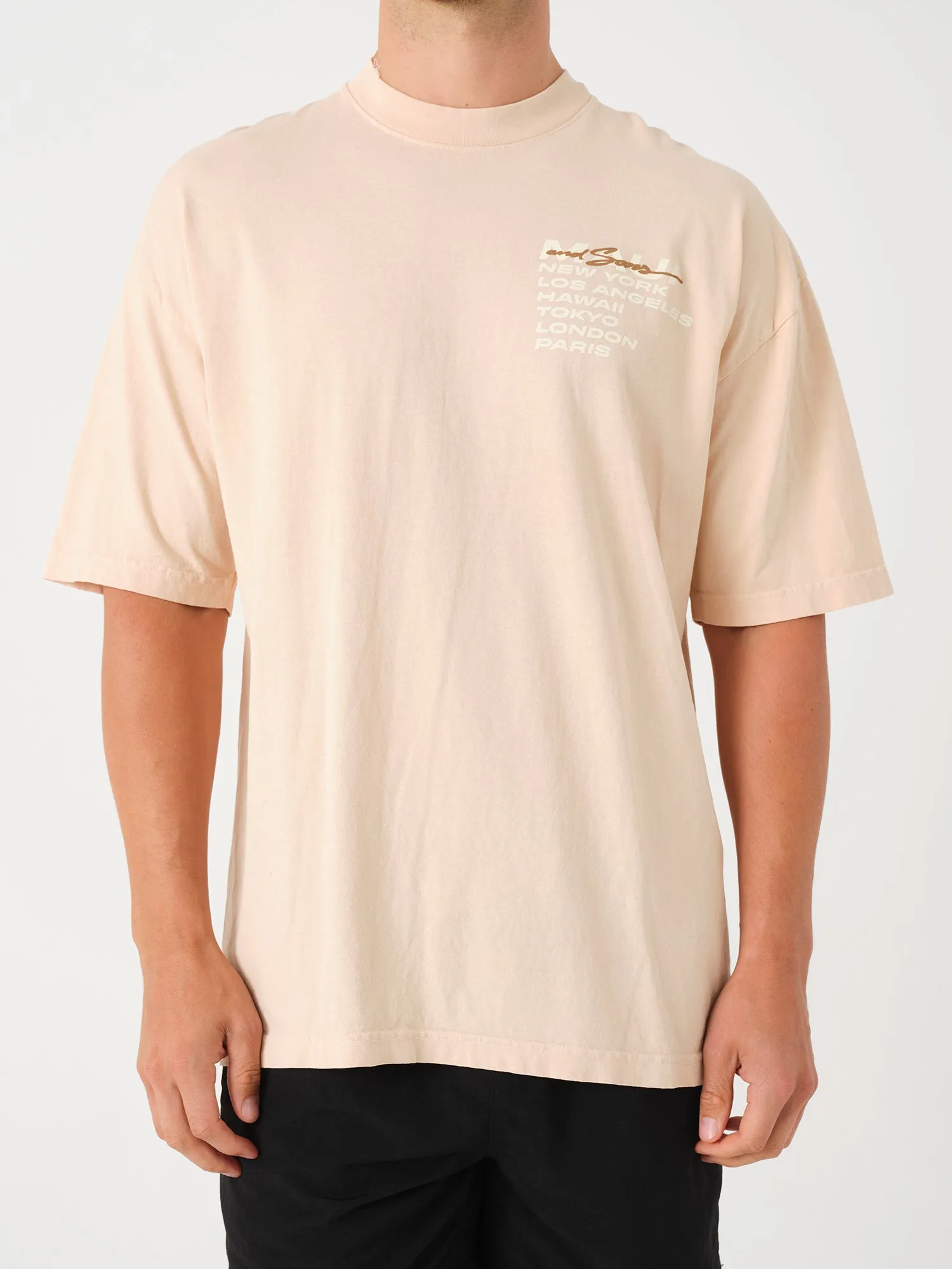 City Wave T-Shirt in Beige sold by Maui and Sons