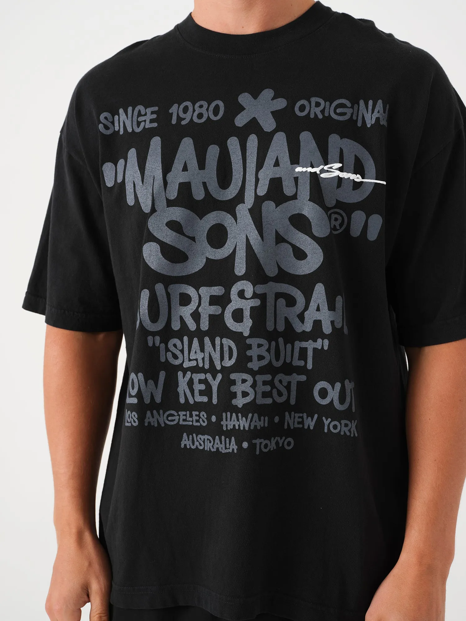 Landmark T-Shirt in Black Edge sold by Maui and Sons product image thumbnail 3