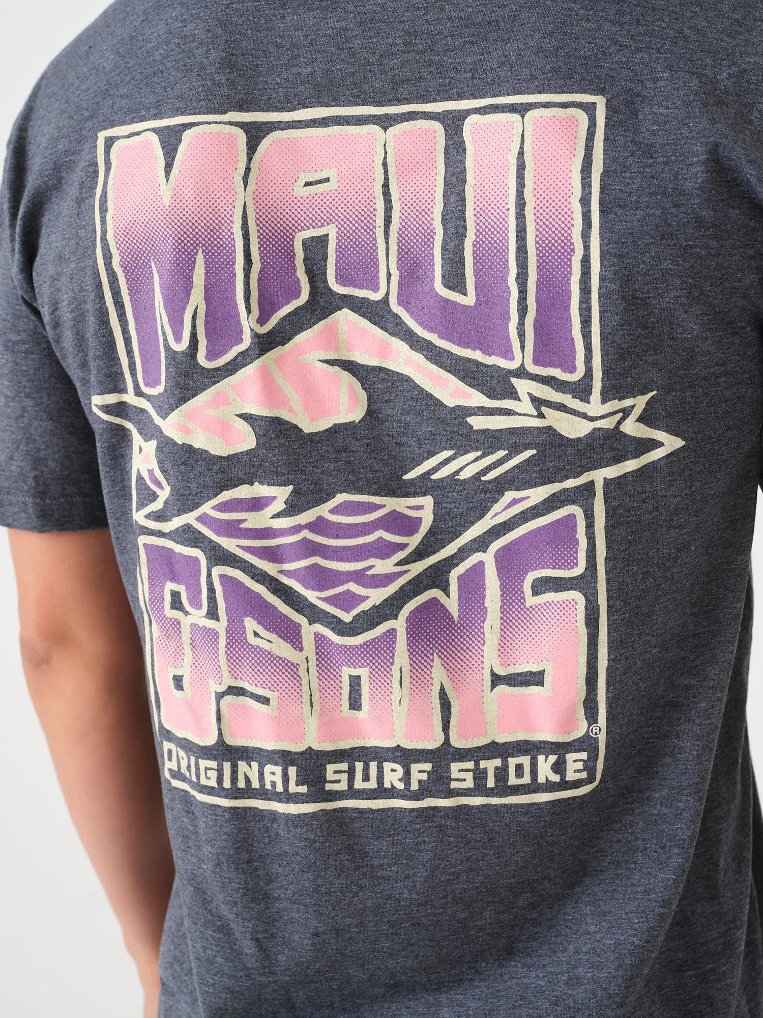 Maui Stoke T-Shirt in Dark Heather sold by Maui and Sons product image thumbnail 4