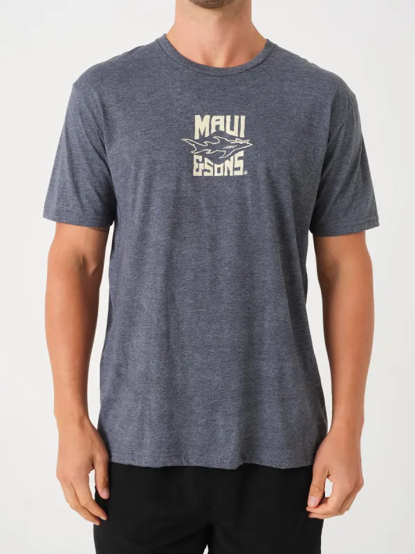 Maui Stoke T-Shirt in Dark Heather sold by Maui and Sons