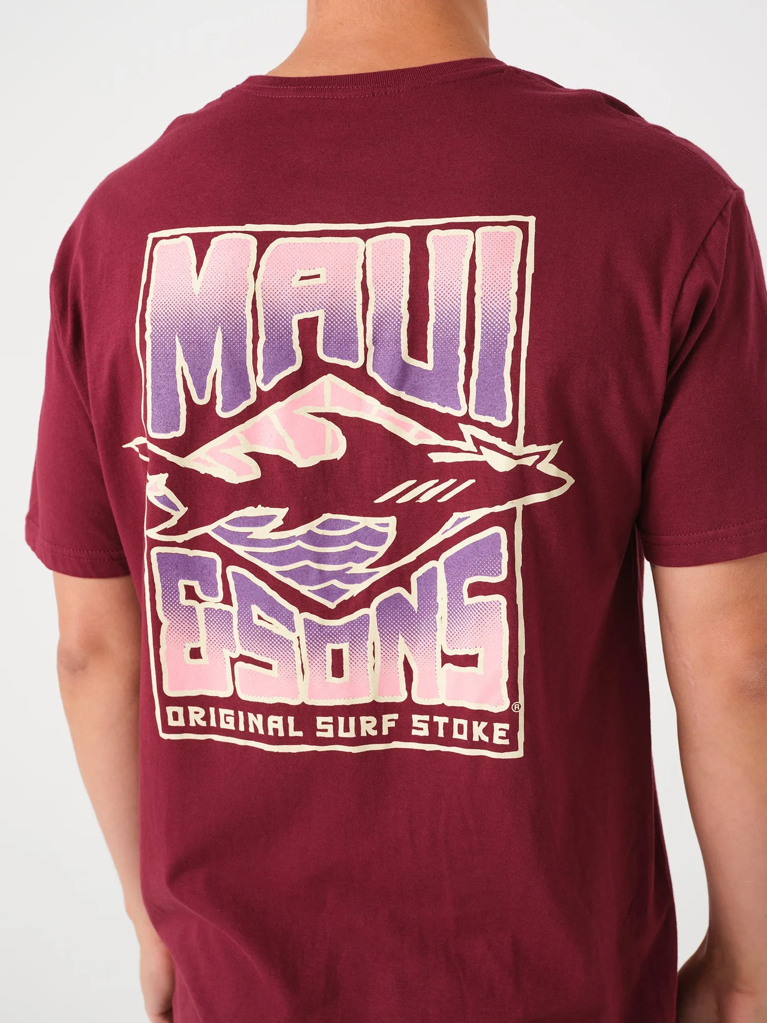 Maui Stoke T-Shirt in Maroon sold by Maui and Sons product image thumbnail 4