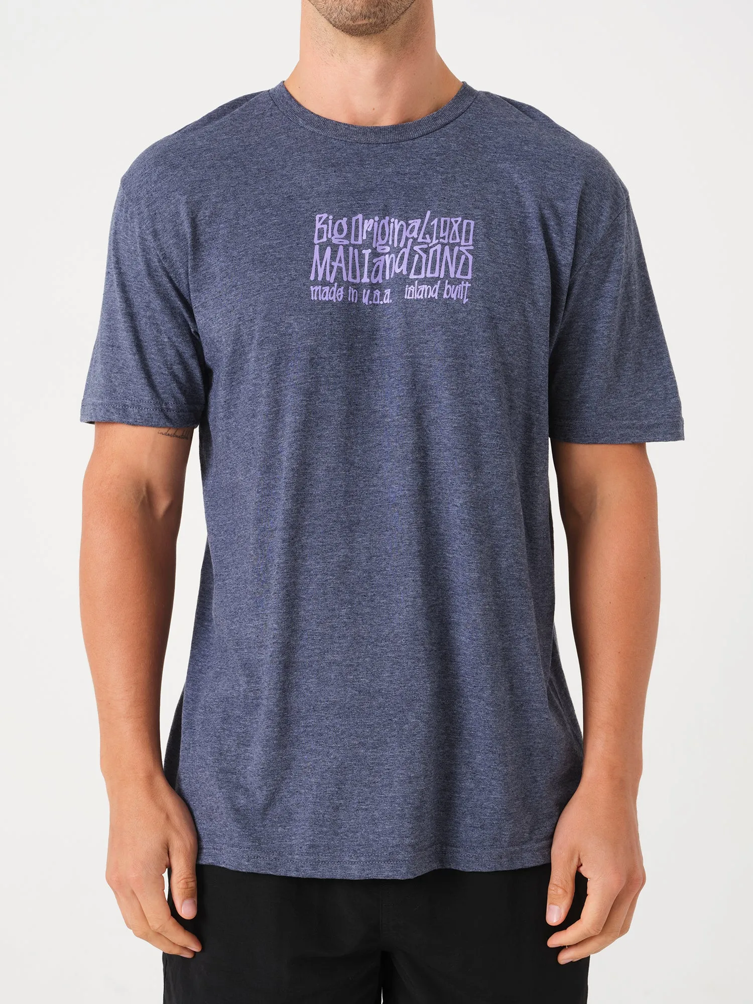 Island Built T-Shirt in Navy sold by Maui and Sons