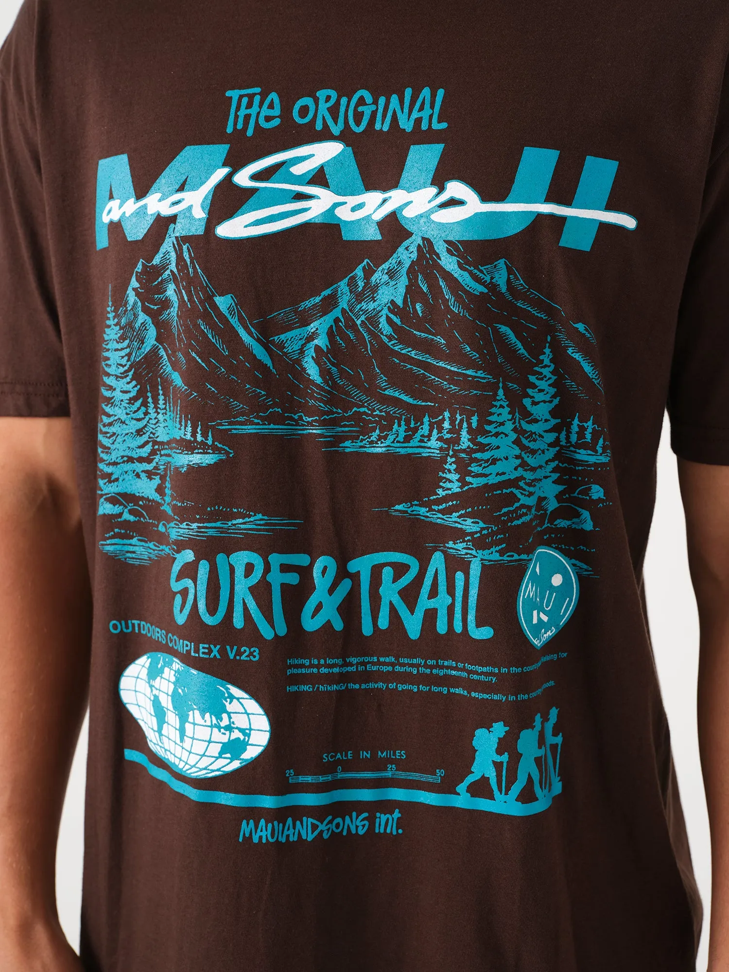 Outdoors T-Shirt in Dark Chocolate sold by Maui and Sons product image thumbnail 3