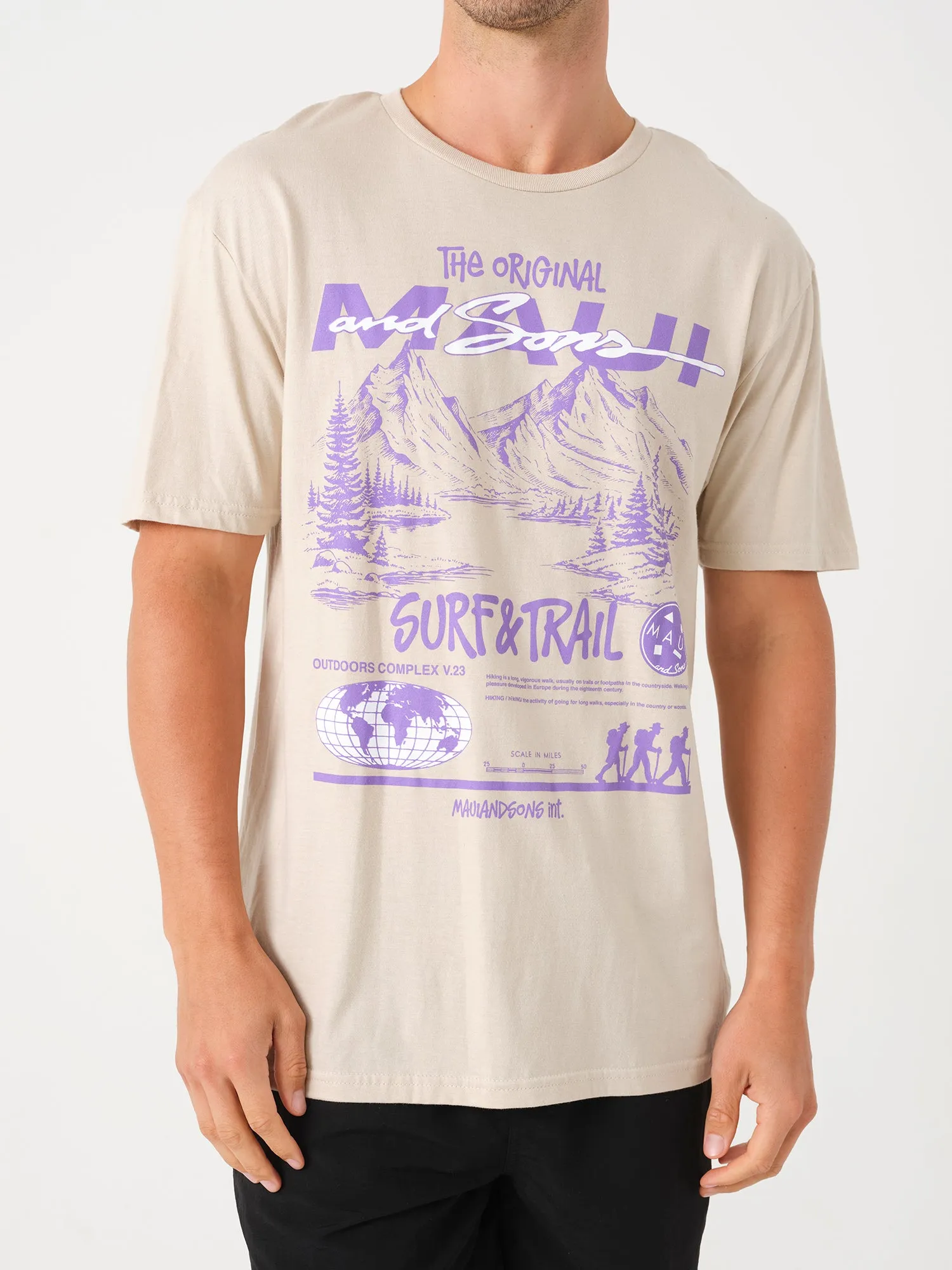 Outdoors T-Shirt in Sand sold by Maui and Sons