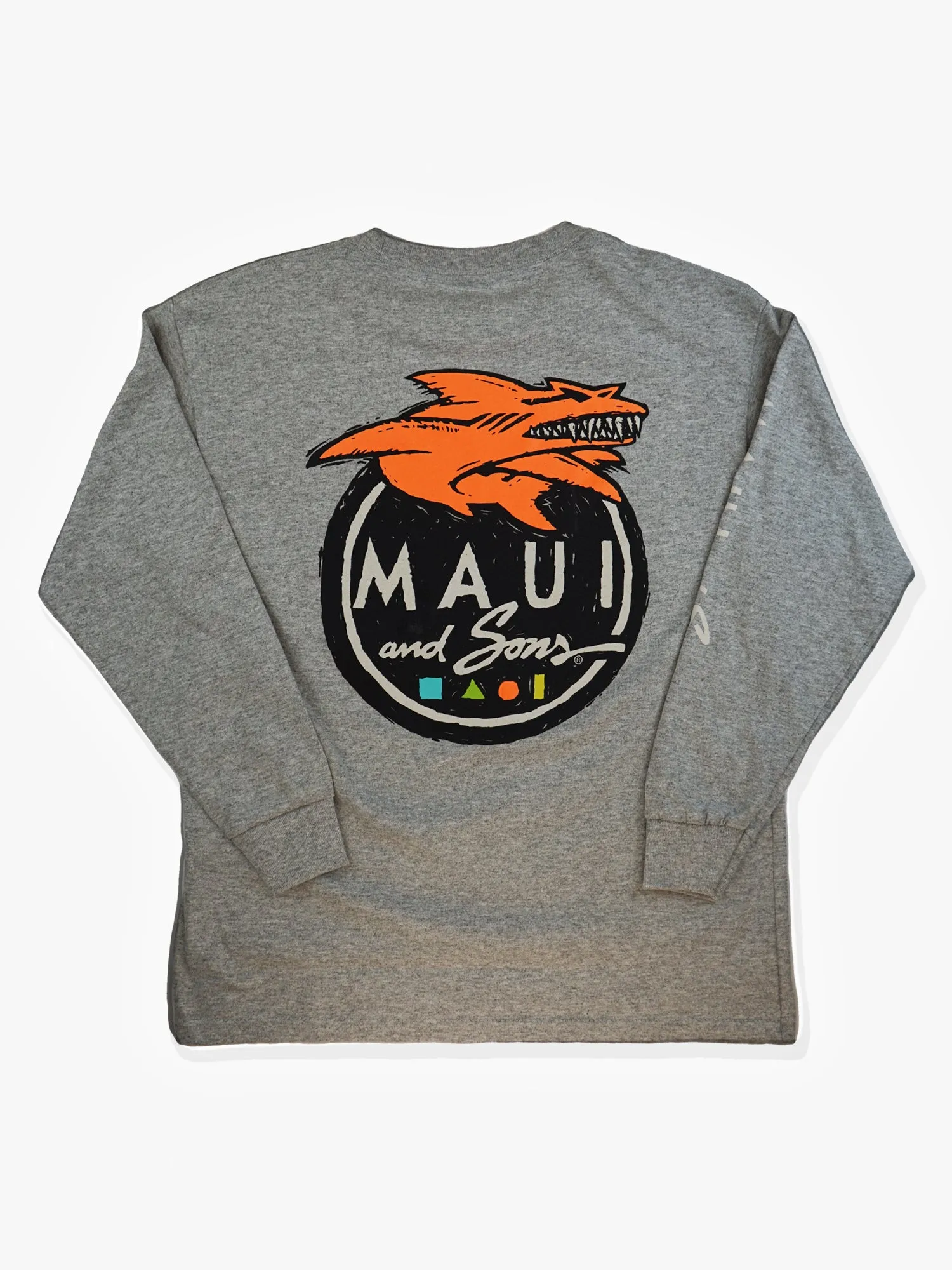 Boys Twisted Logo Long Sleeve in Grey sold by Maui and Sons product image thumbnail 2