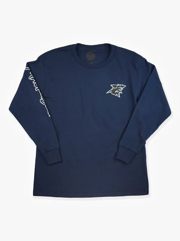 Boys Skagway Boys Long Sleeve in Navy sold by Maui and Sons