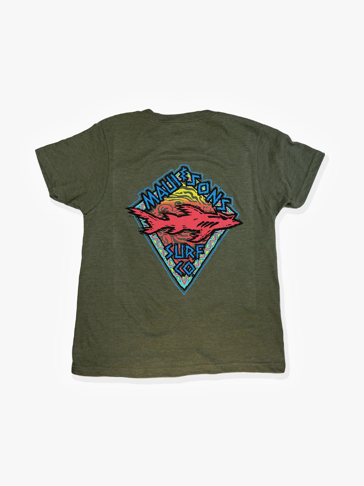 Boys Idol T-Shirt in Military Green sold by Maui and Sons product image thumbnail 2