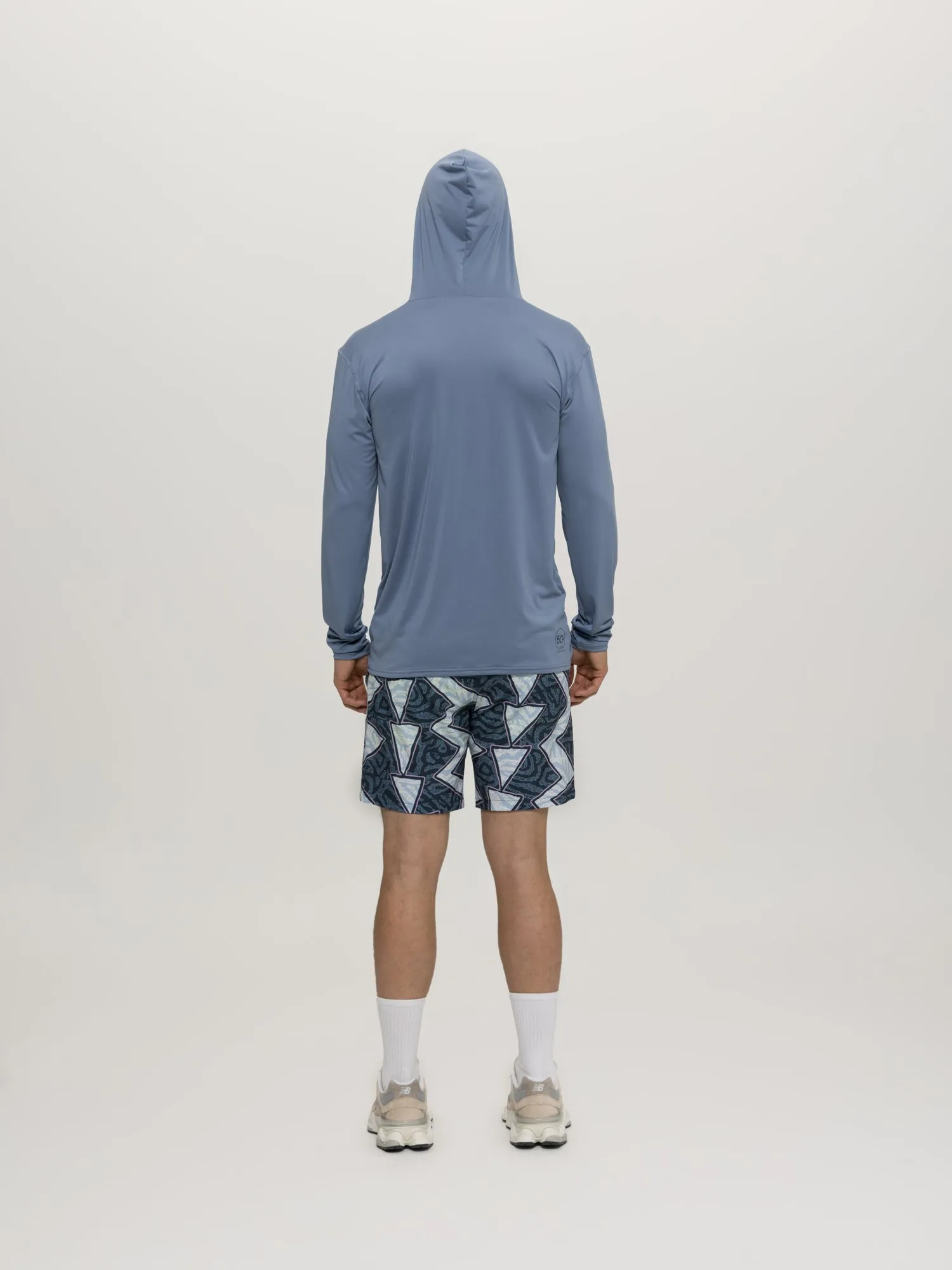 Out Angled Hooded Sun Shirt In Denim sold by Maui and Sons product image thumbnail 4