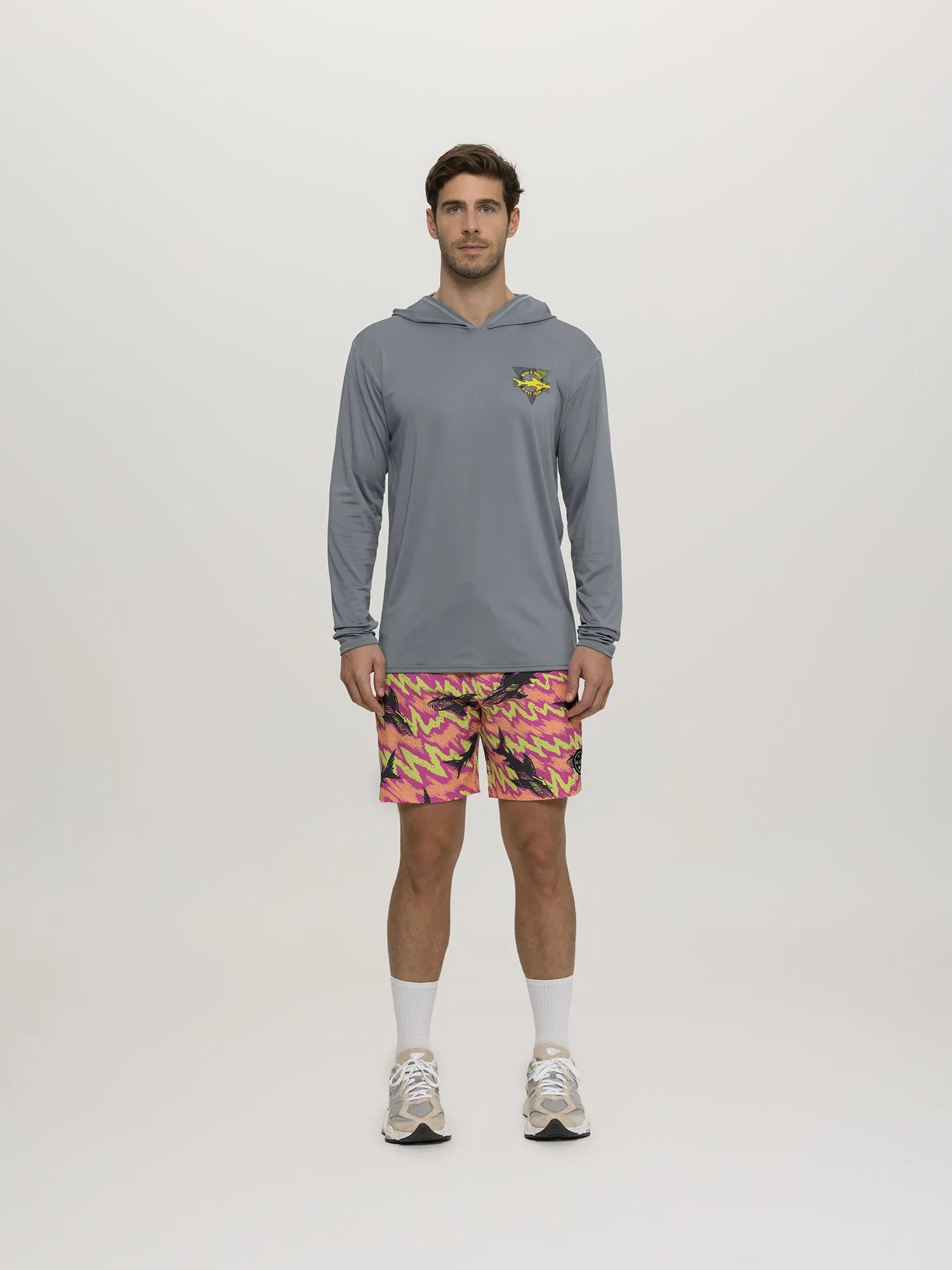 Out Angled Hooded Sun Shirt in in Gray sold by Maui and Sons product image thumbnail 3