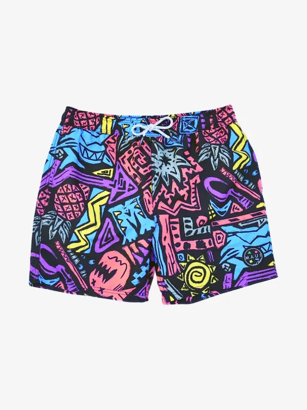 Block Party Pool Shorts in Pink sold by Maui and Sons