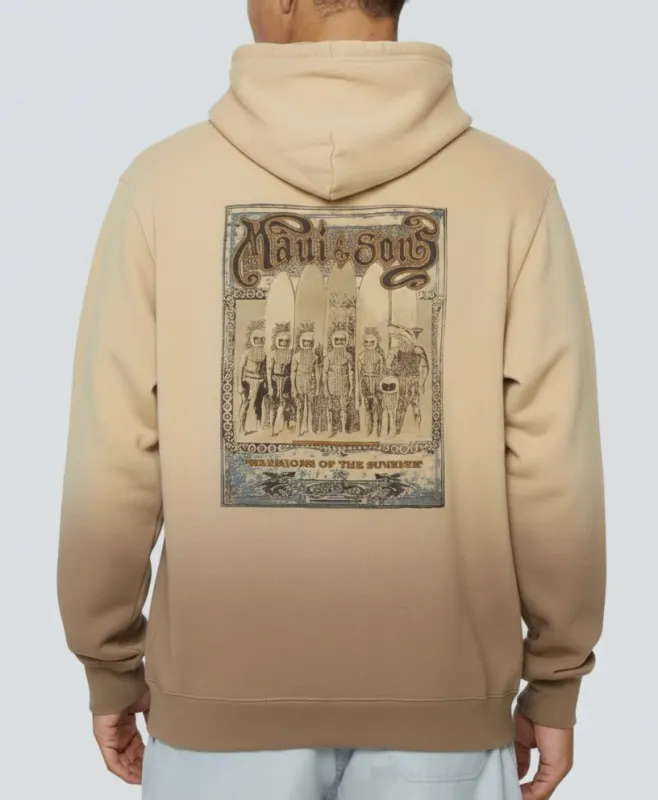 Warriors of the Sunrise Dip Dye Men's Zip Up Hoodie sold by Maui and Sons