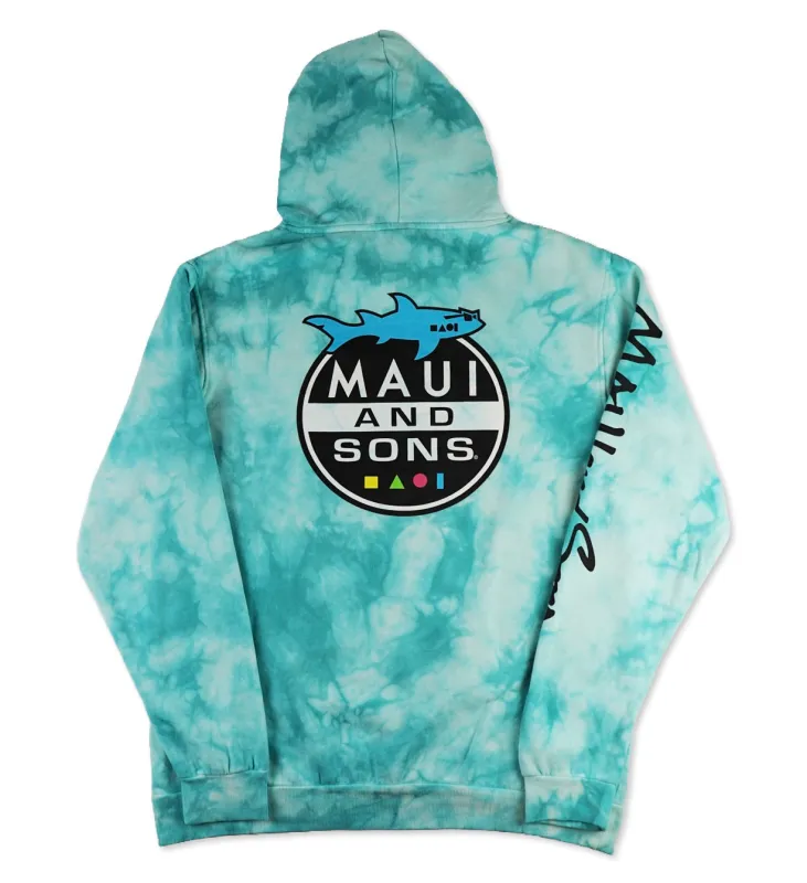 Shark Invasion Fleece Tie Dye Hoodie sold by Maui and Sons
