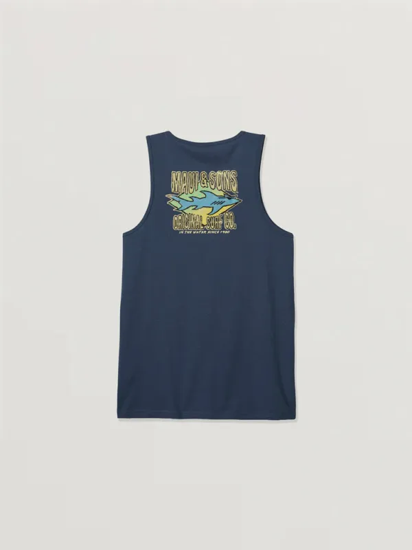 Biting Edge Tank Top made by Maui and Sons