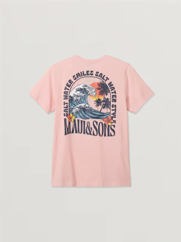 Salty Smiles Ladies Boyfriend Tee made by Maui and Sons