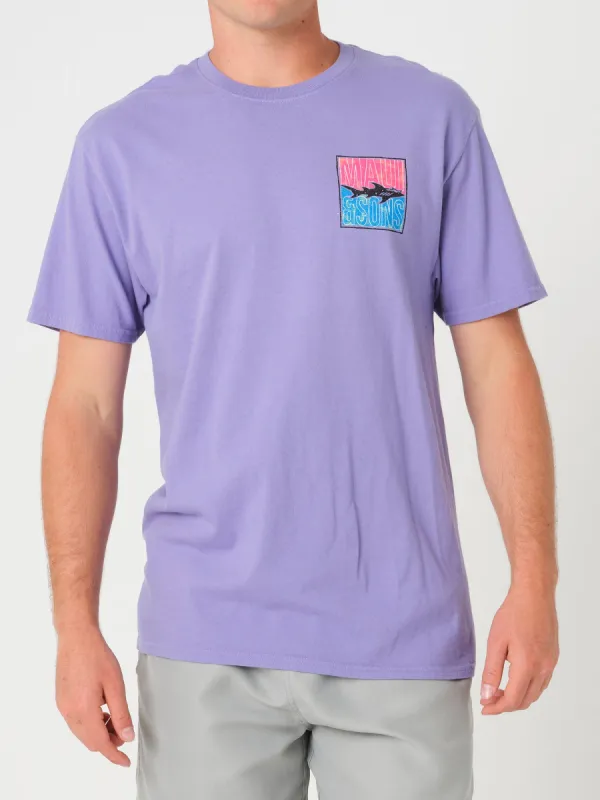 Fifty Fifty T-Shirt in Amethyst sold by Maui and Sons