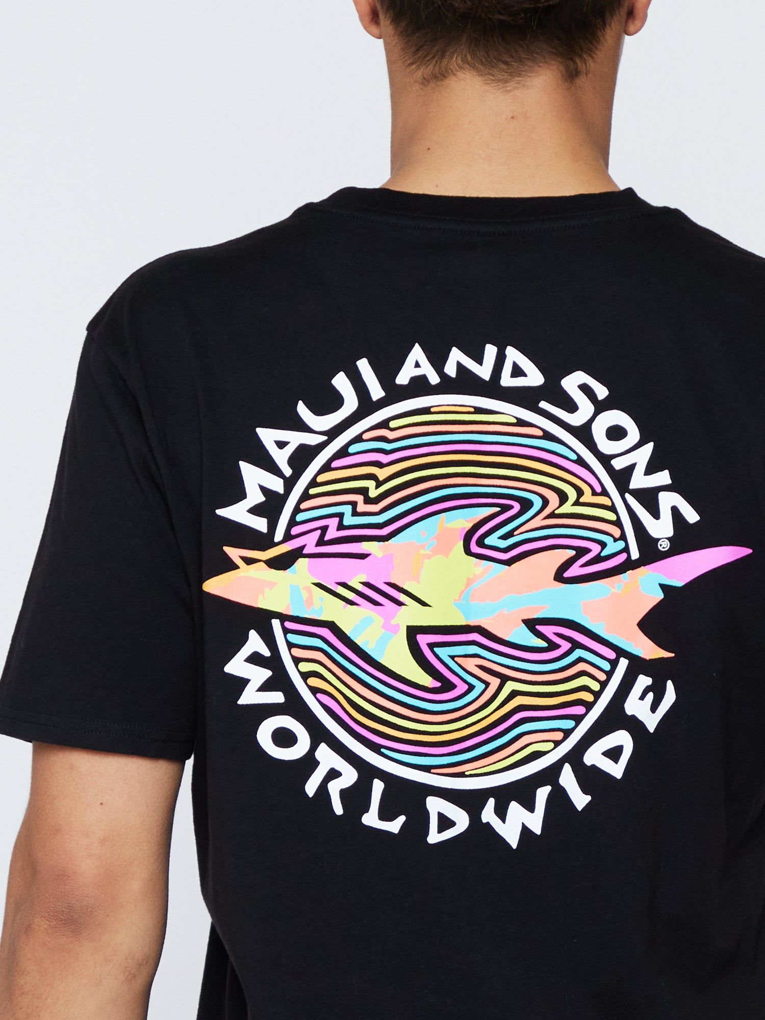 Worldwide Shark T-Shirt in Phantom sold by Maui and Sons product image thumbnail 5