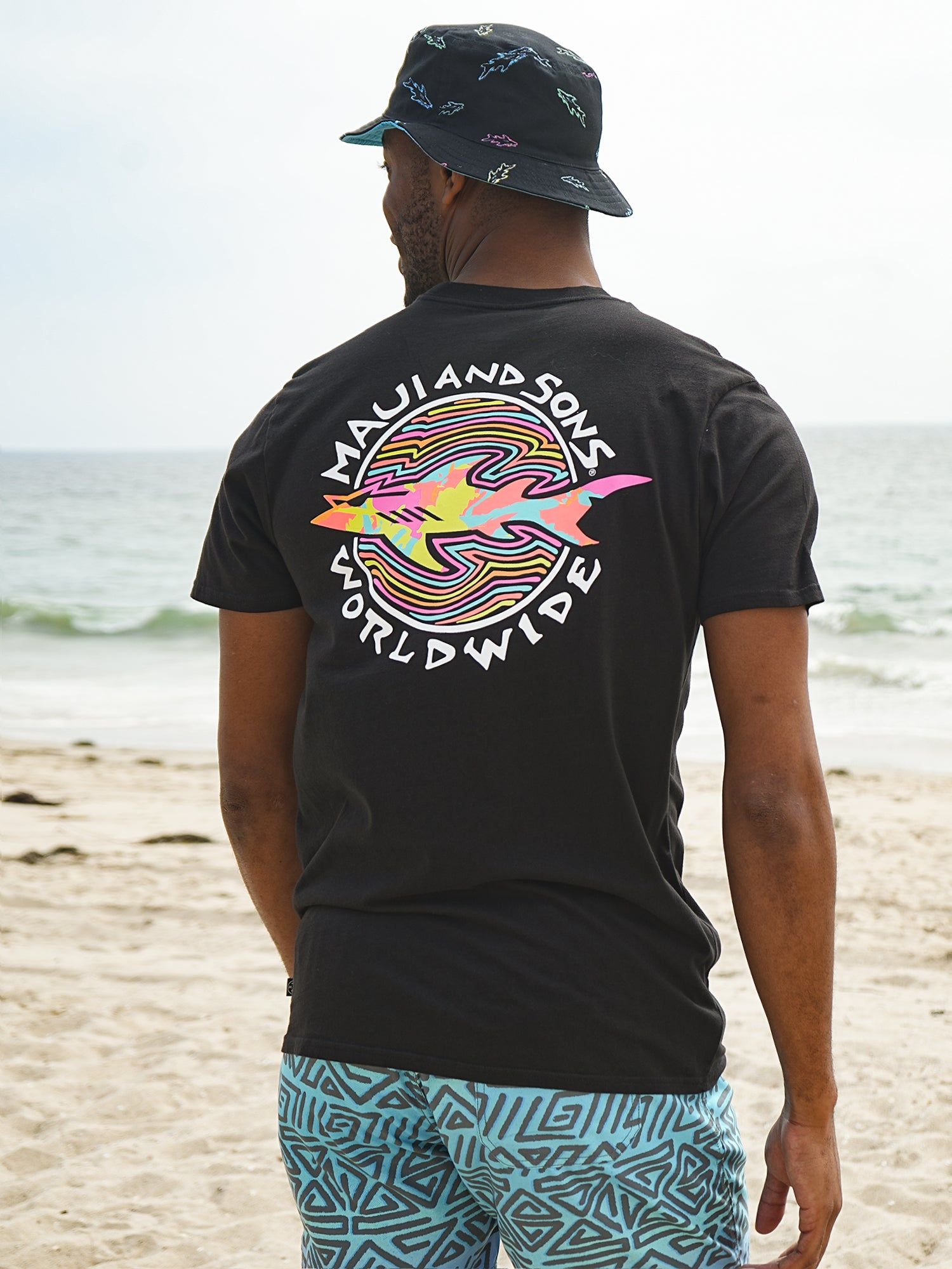 Worldwide Shark T-Shirt in Phantom sold by Maui and Sons product image thumbnail 2