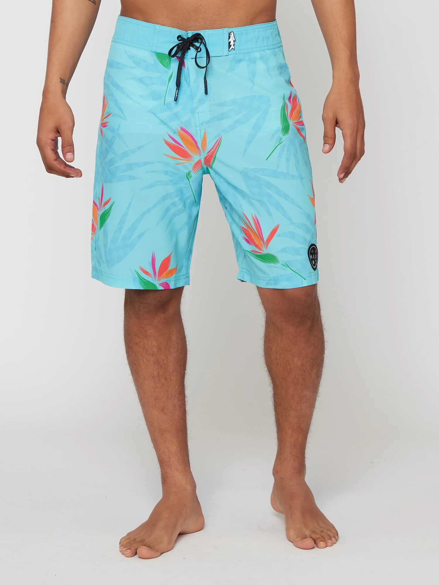 Paradise Check Board Shorts in Blue sold by Maui and Sons product image thumbnail 2