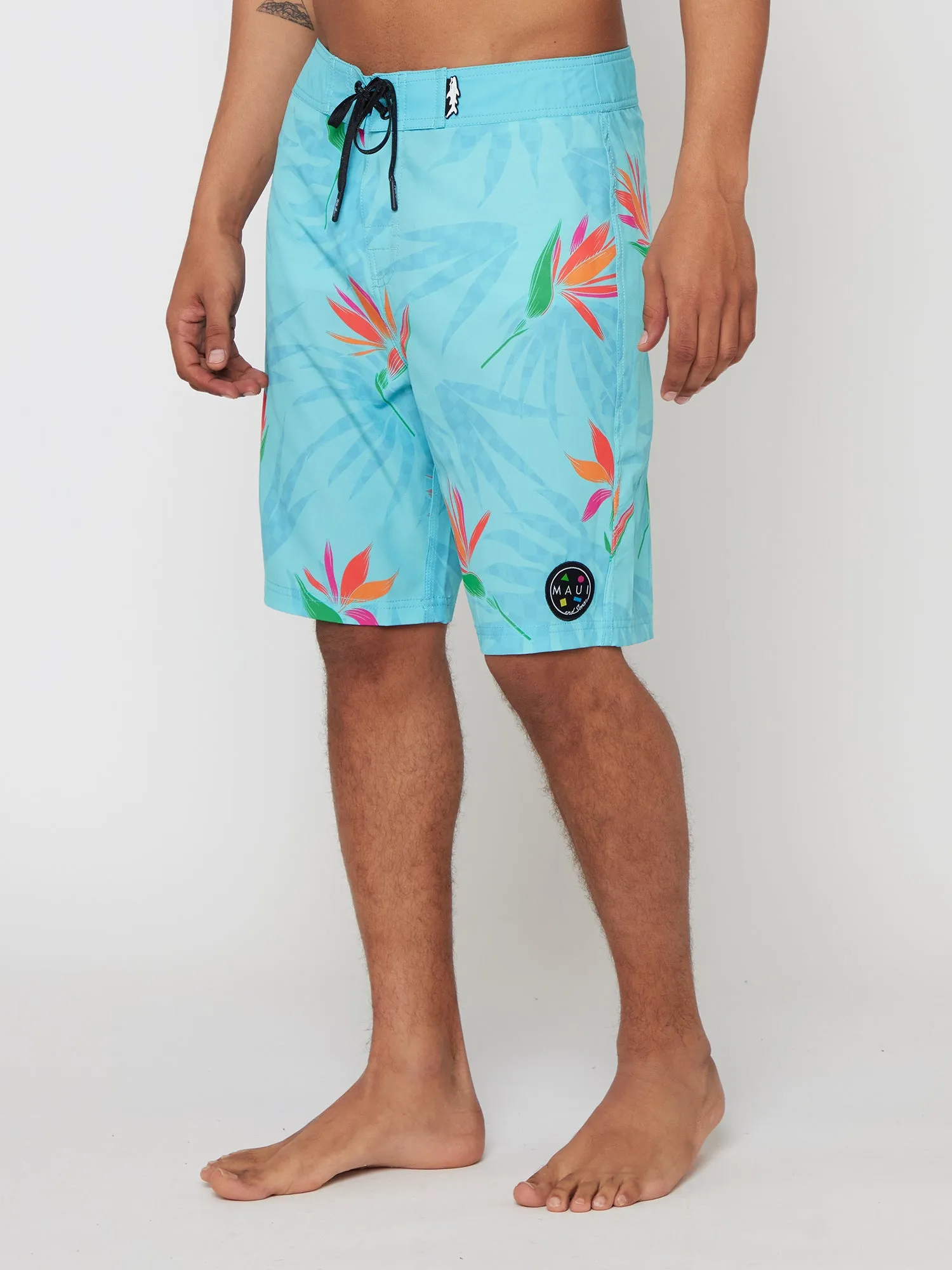 Paradise Check Board Shorts in Blue sold by Maui and Sons product image thumbnail 3