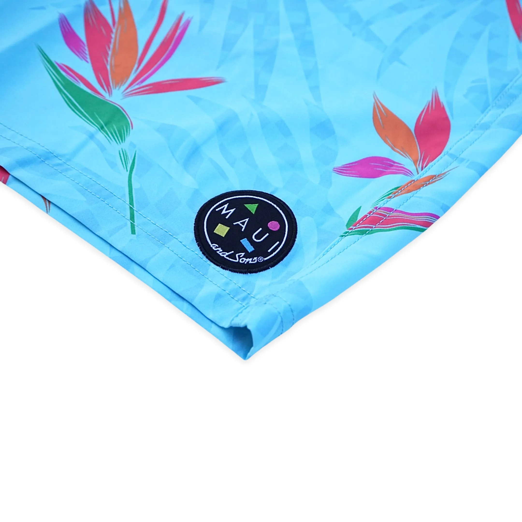 Paradise Check Board Shorts in Blue sold by Maui and Sons product image thumbnail 5