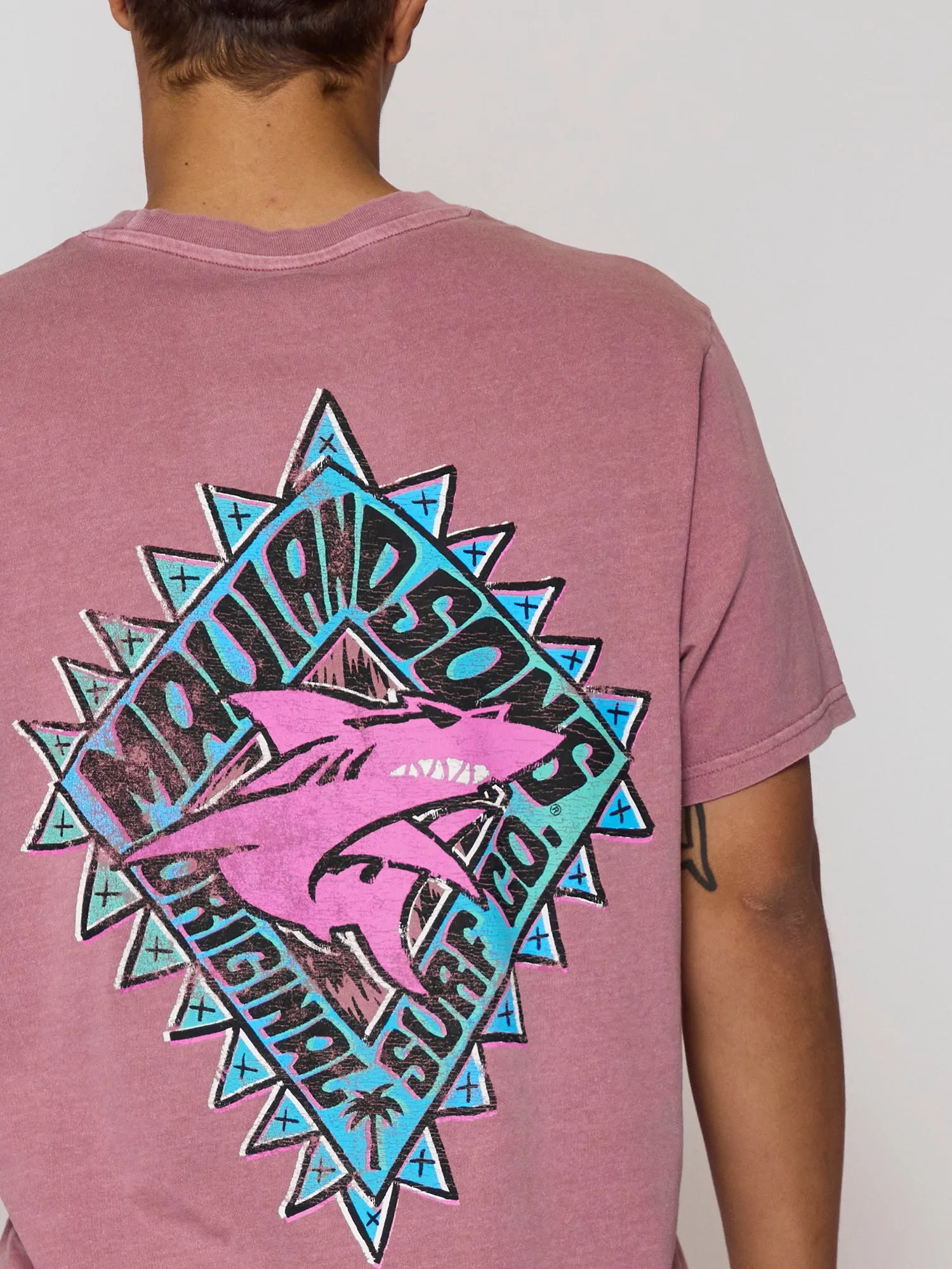 Back to Back Unisex T-Shirt in Foxglove sold by Maui and Sons product image thumbnail 3