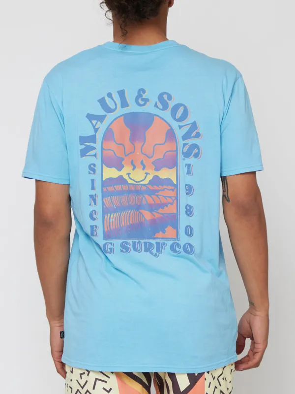 OG Surf T-Shirt in Sky Blue sold by Maui and Sons
