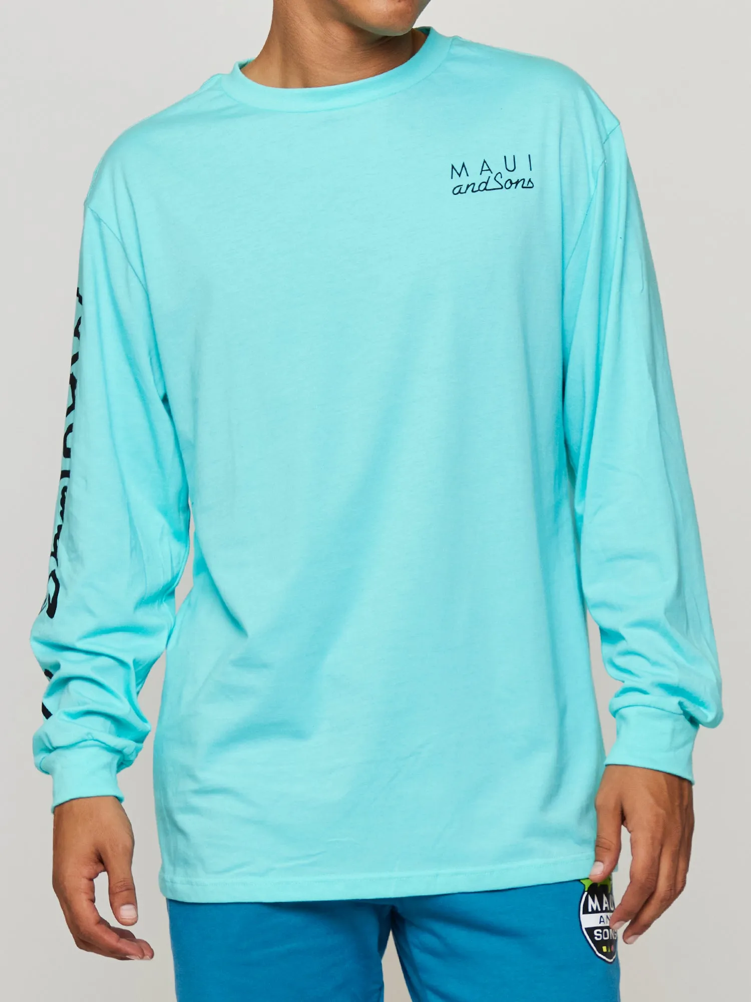 Cookie Logo Long Sleeve in Celadon sold by Maui and Sons