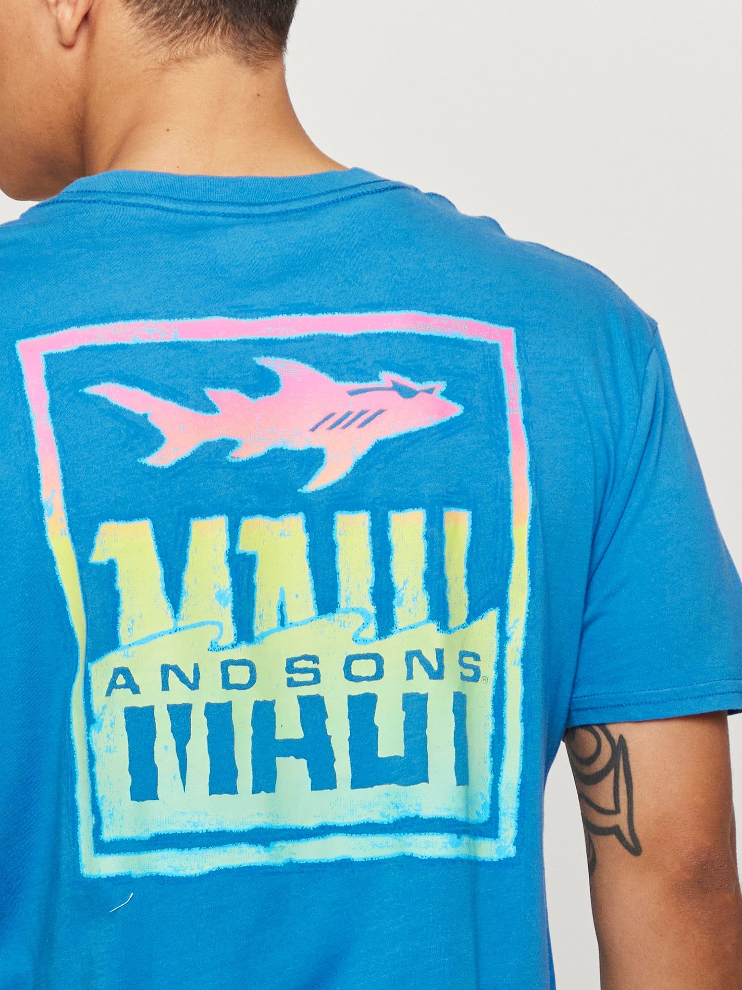Shark Out of Water T-Shirt in Deep Water sold by Maui and Sons product image thumbnail 4