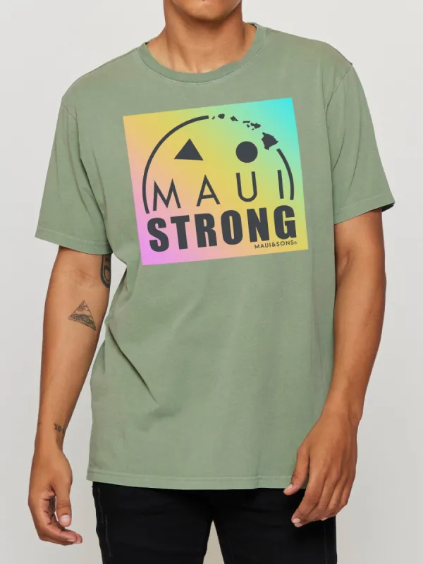 Maui Strong T-Shirt in Green sold by Maui and Sons
