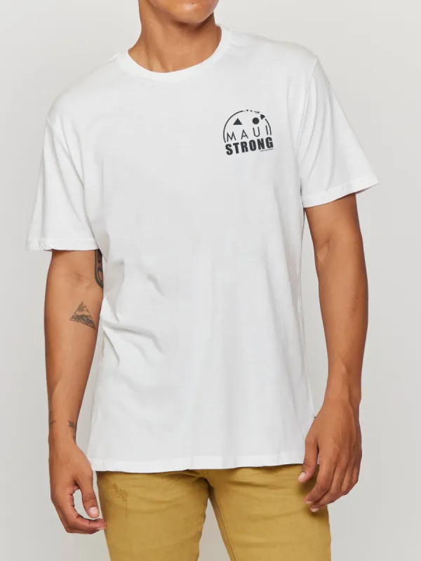 Maui Strong T-Shirt in White sold by Maui and Sons