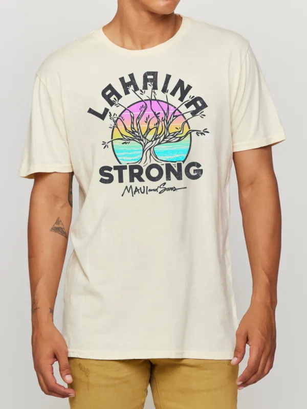 Lahaina Strong T-Shirt in Off-White sold by Maui and Sons