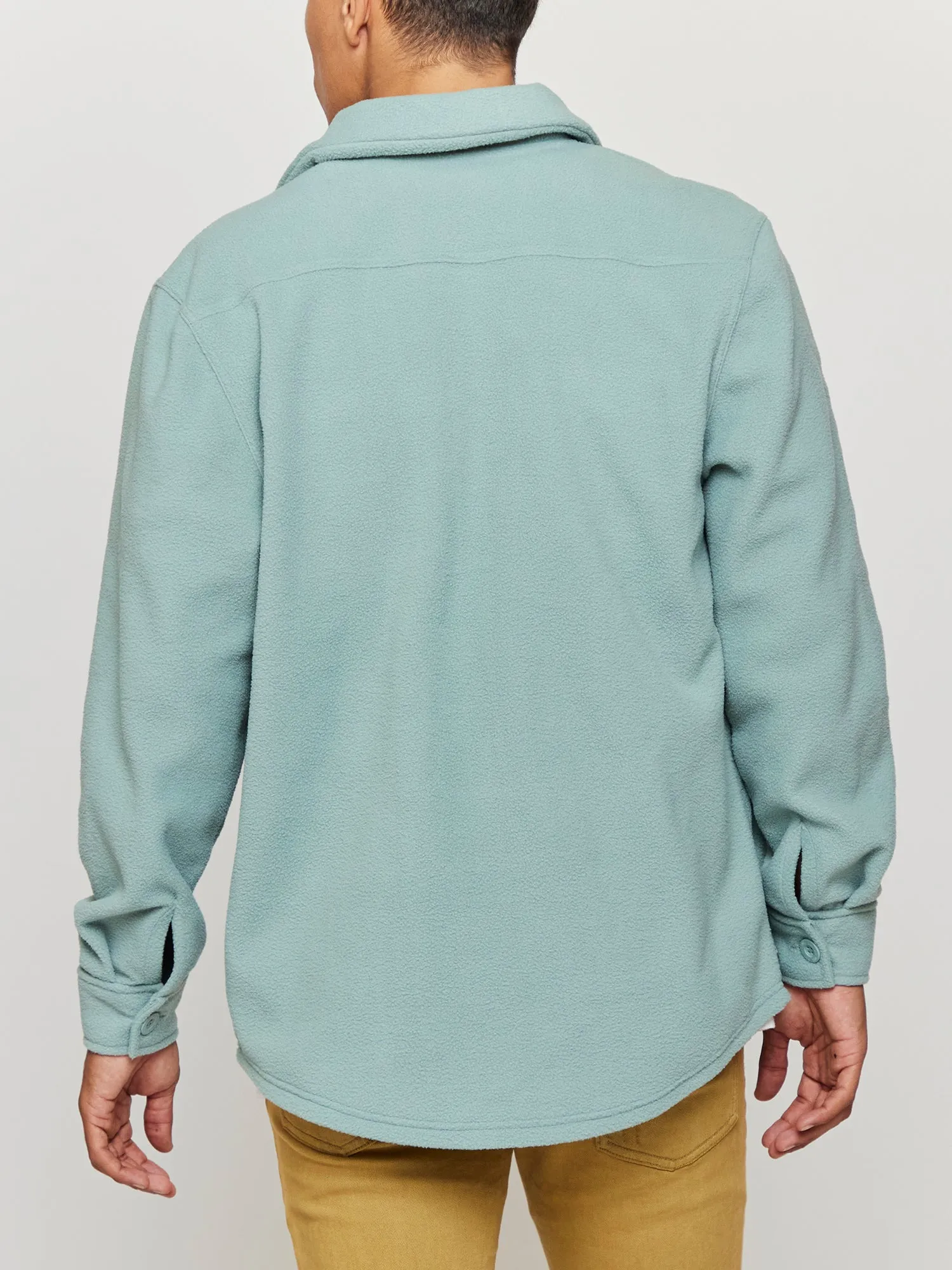 Polar Fleece Shacket in Sage sold by Maui and Sons product image thumbnail 2