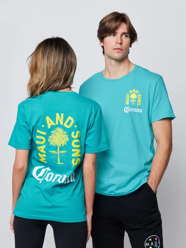 Maui and Sons x Corona  Palm Arch T-shirt sold by Maui and Sons