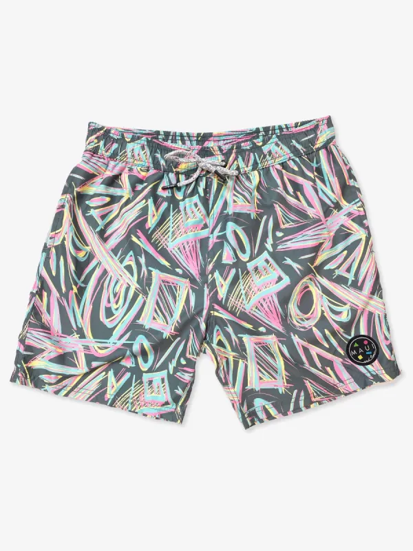 Scratch That Pool Shorts in Black sold by Maui and Sons