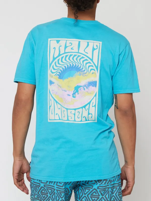 Psych Surfer T-Shirt in Capri sold by Maui and Sons