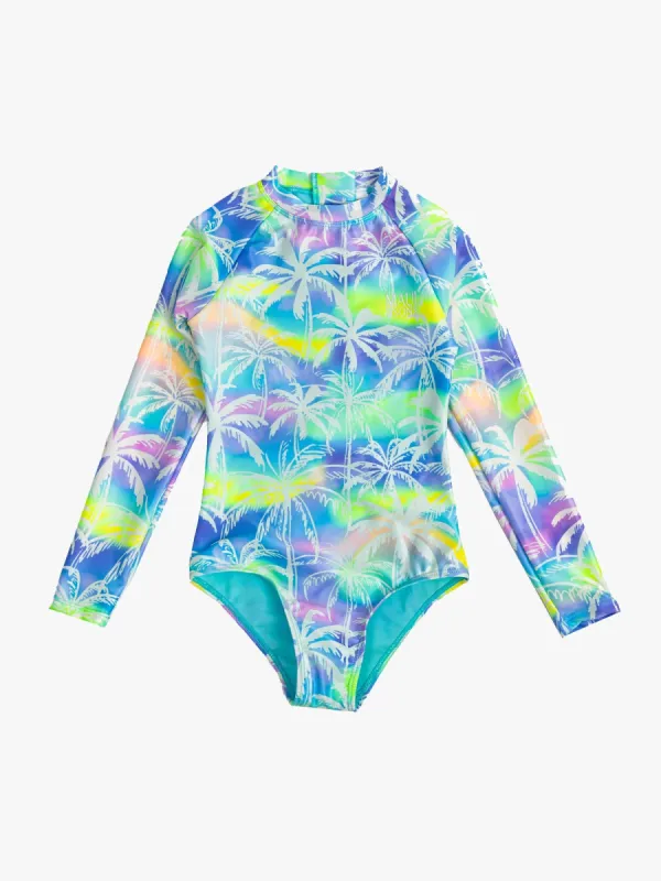 Girls Cosmic Long Sleeve One Piece Swimsuit sold by Maui and Sons
