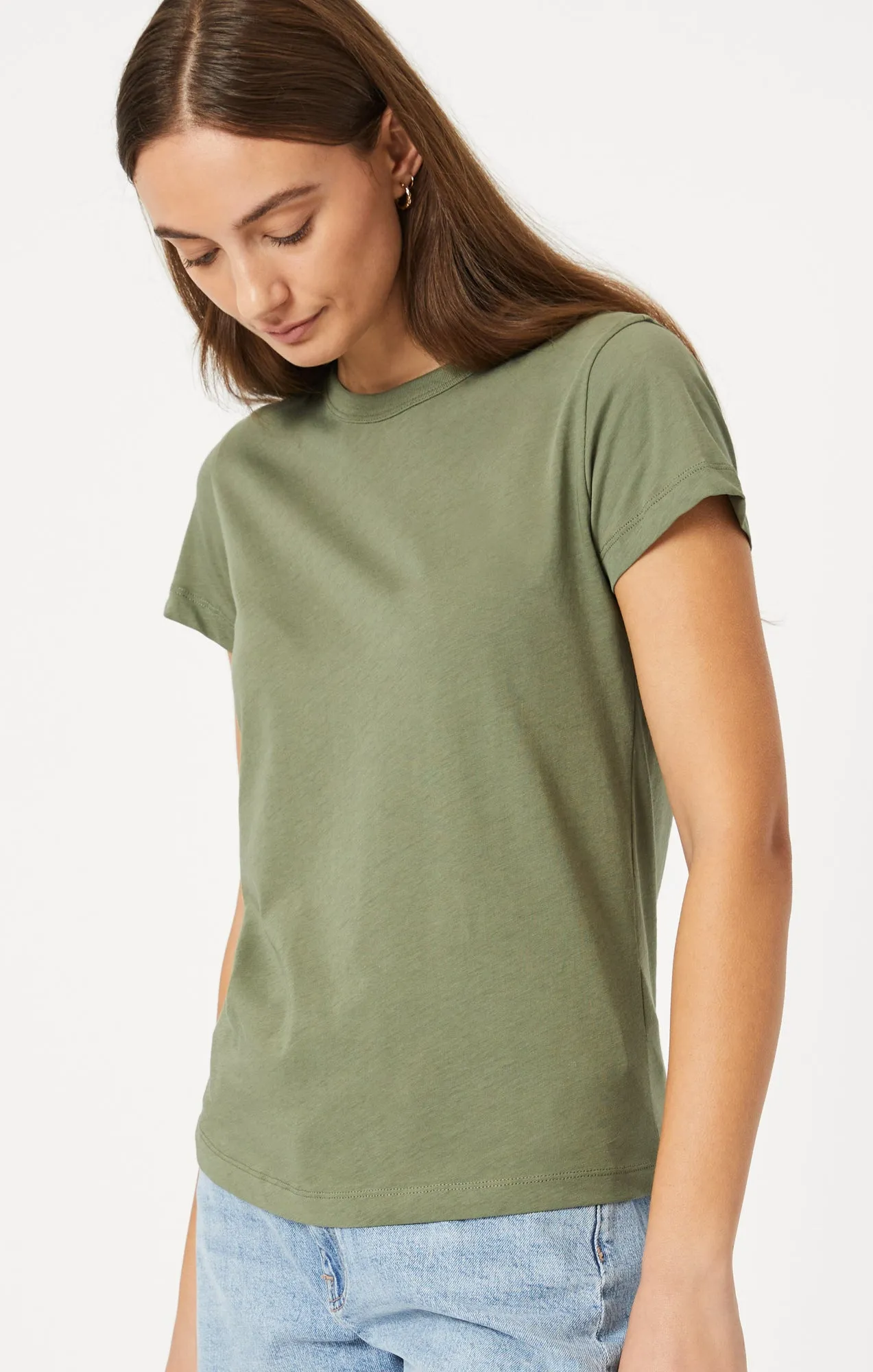 SLIM CREW NECK T-SHIRT IN DEEP LICHEN GREEN sold by Mavi product image thumbnail 2