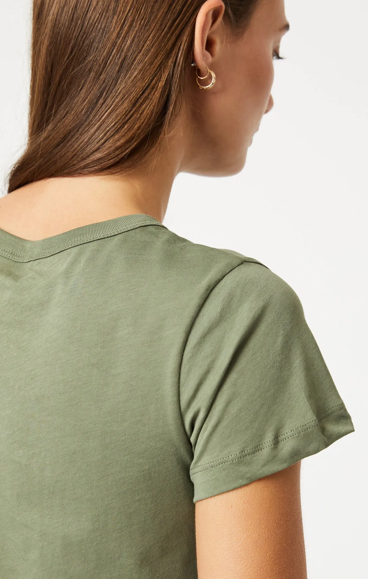 SLIM CREW NECK T-SHIRT IN DEEP LICHEN GREEN sold by Mavi product image thumbnail 5