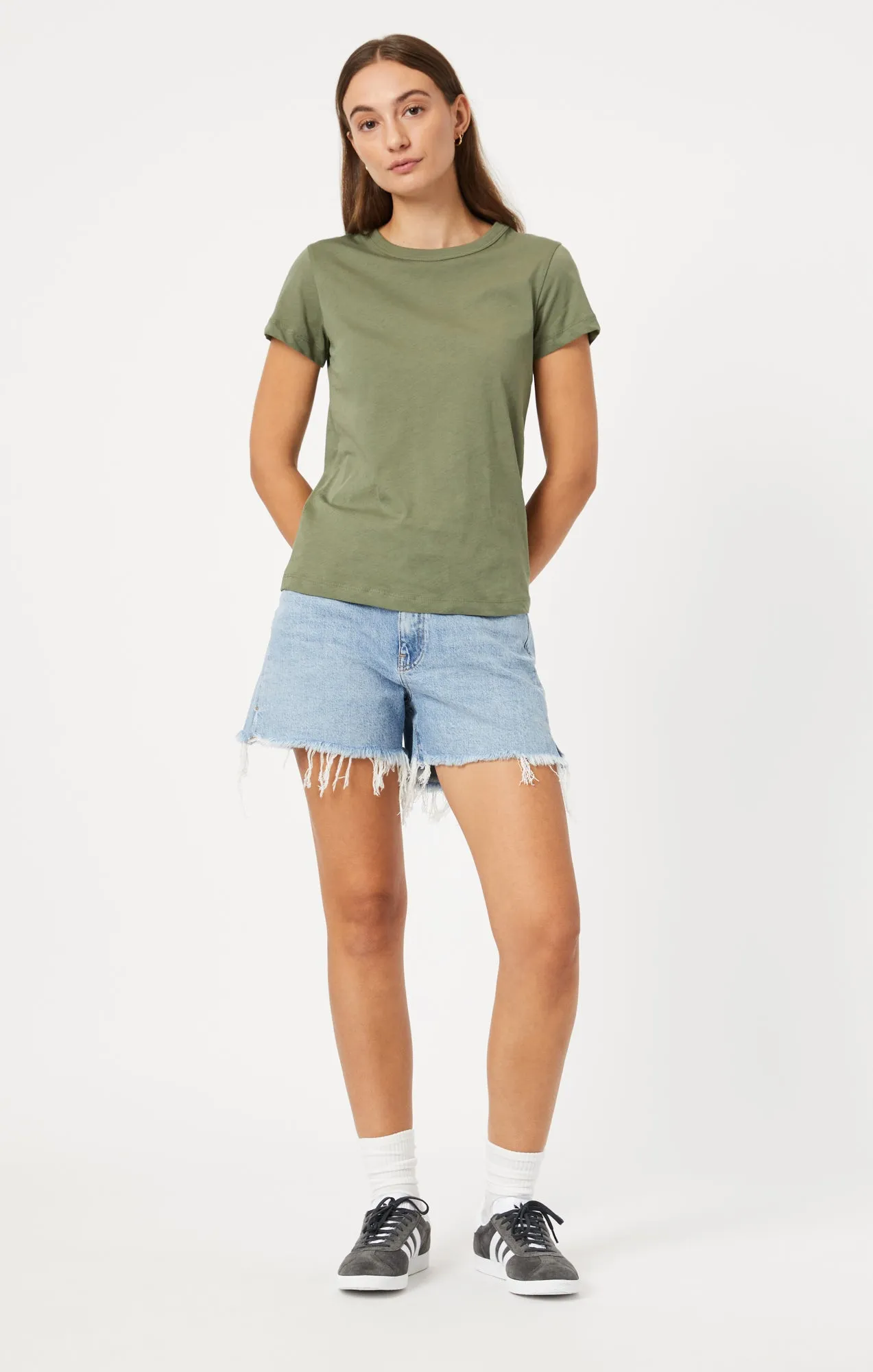 SLIM CREW NECK T-SHIRT IN DEEP LICHEN GREEN sold by Mavi product image thumbnail 4