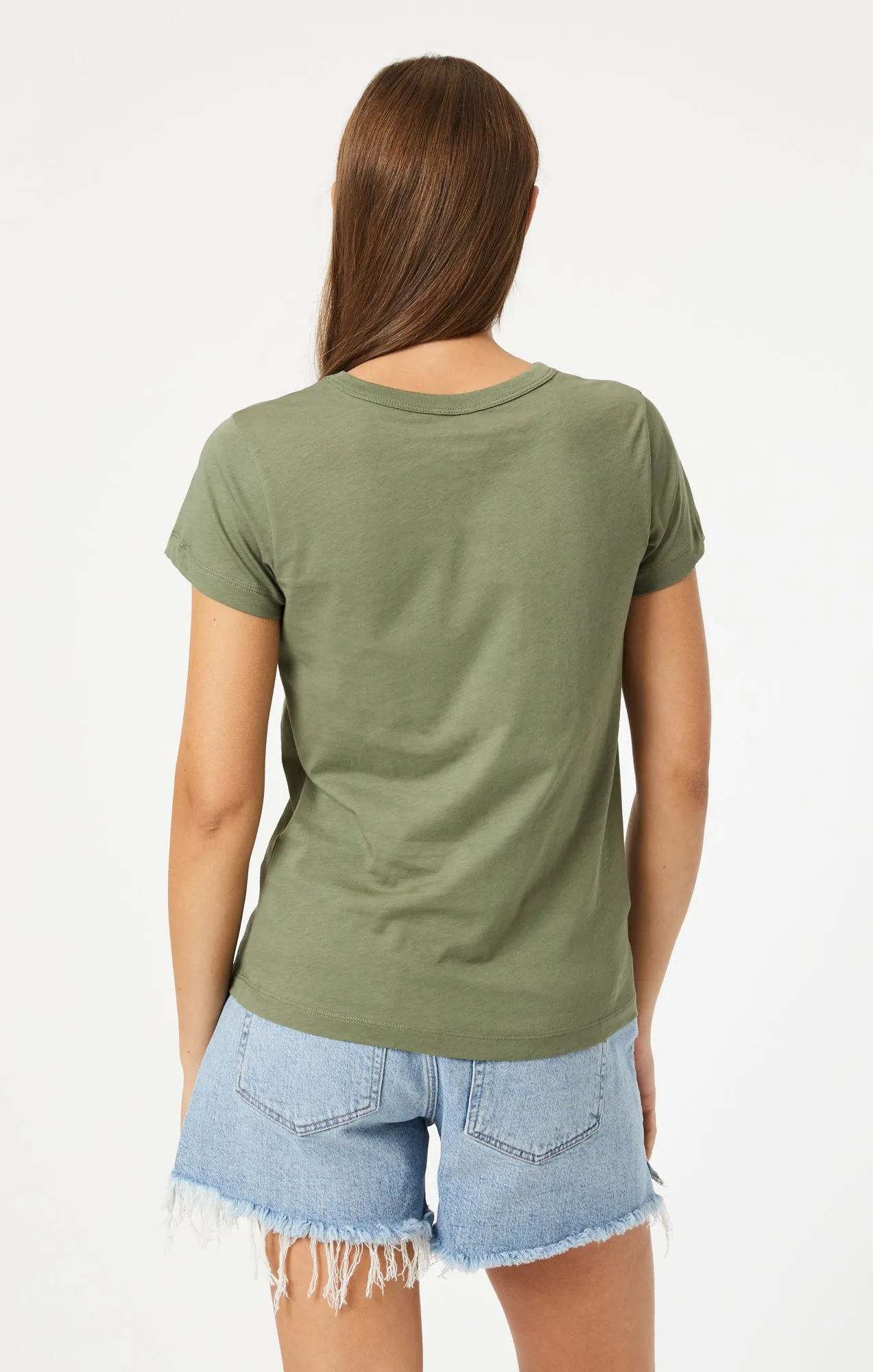 SLIM CREW NECK T-SHIRT IN DEEP LICHEN GREEN sold by Mavi product image thumbnail 3