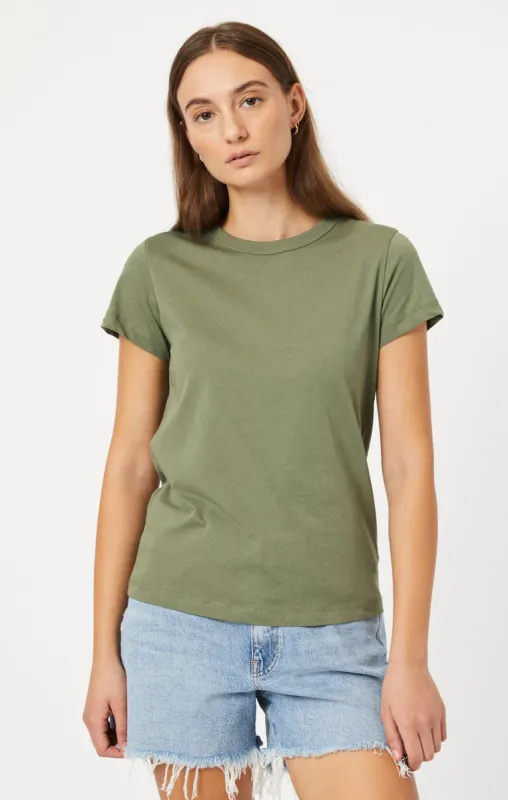 SLIM CREW NECK T-SHIRT IN DEEP LICHEN GREEN sold by Mavi