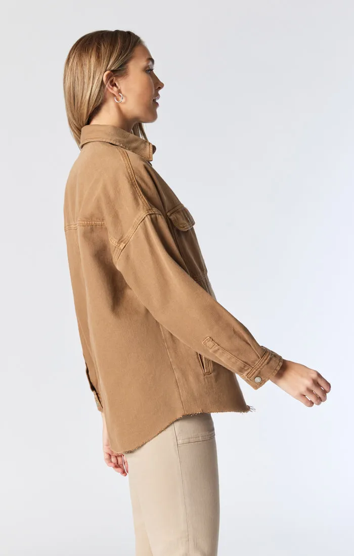 TAMARA OVERSIZED DENIM SHIRT IN TANNIN DENIM sold by Mavi product image thumbnail 5