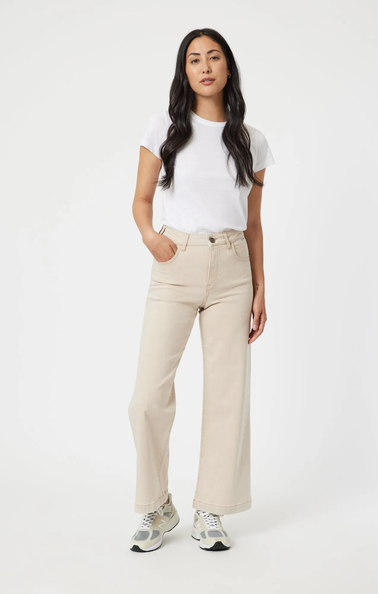 PALOMA WIDE LEG IN BEIGE NATURAL DYE sold by Mavi