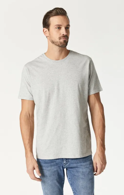 CREW NECK T-SHIRT IN LIGHT GREY MELANGE sold by Mavi