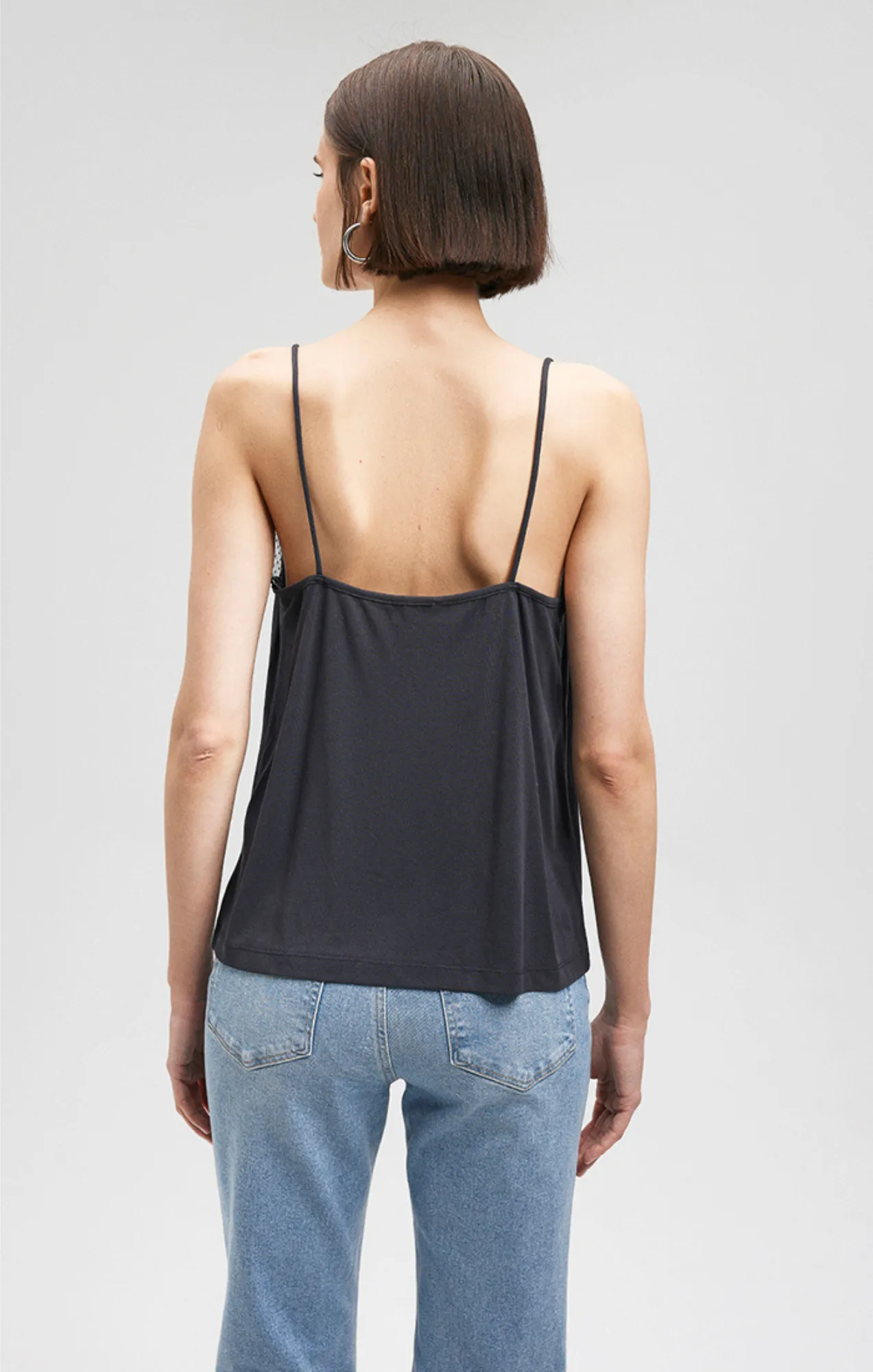 LACE TANK TOP IN BLACK sold by Mavi product image thumbnail 4