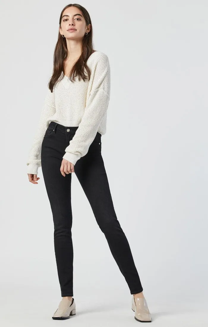 ALISSA SUPER SKINNY JEANS IN BLACK FEATHER BLUE sold by Mavi