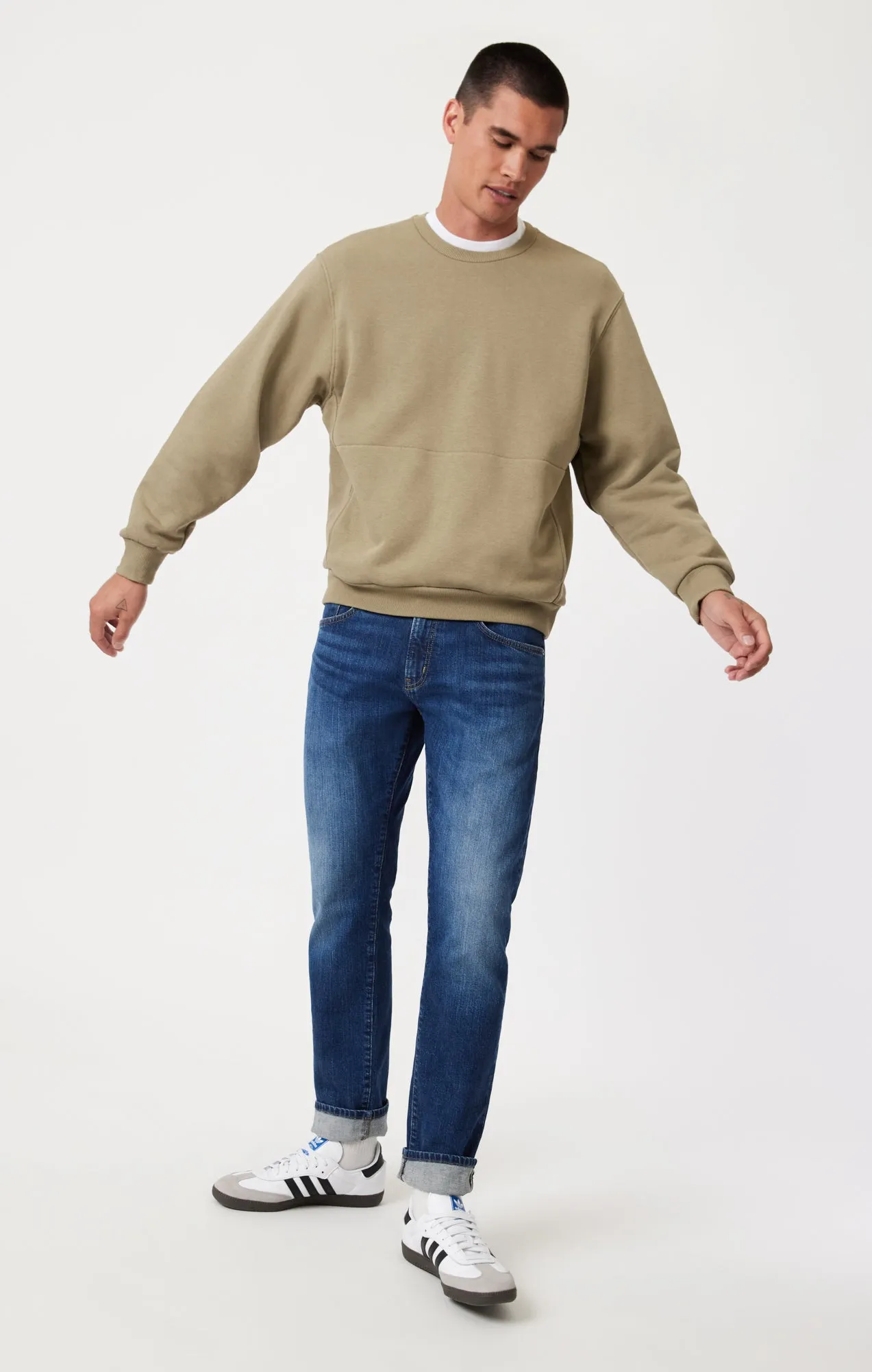 MARCUS SLIM STRAIGHT LEG IN MID BRUSHED SELVEDGE sold by Mavi product image thumbnail 3