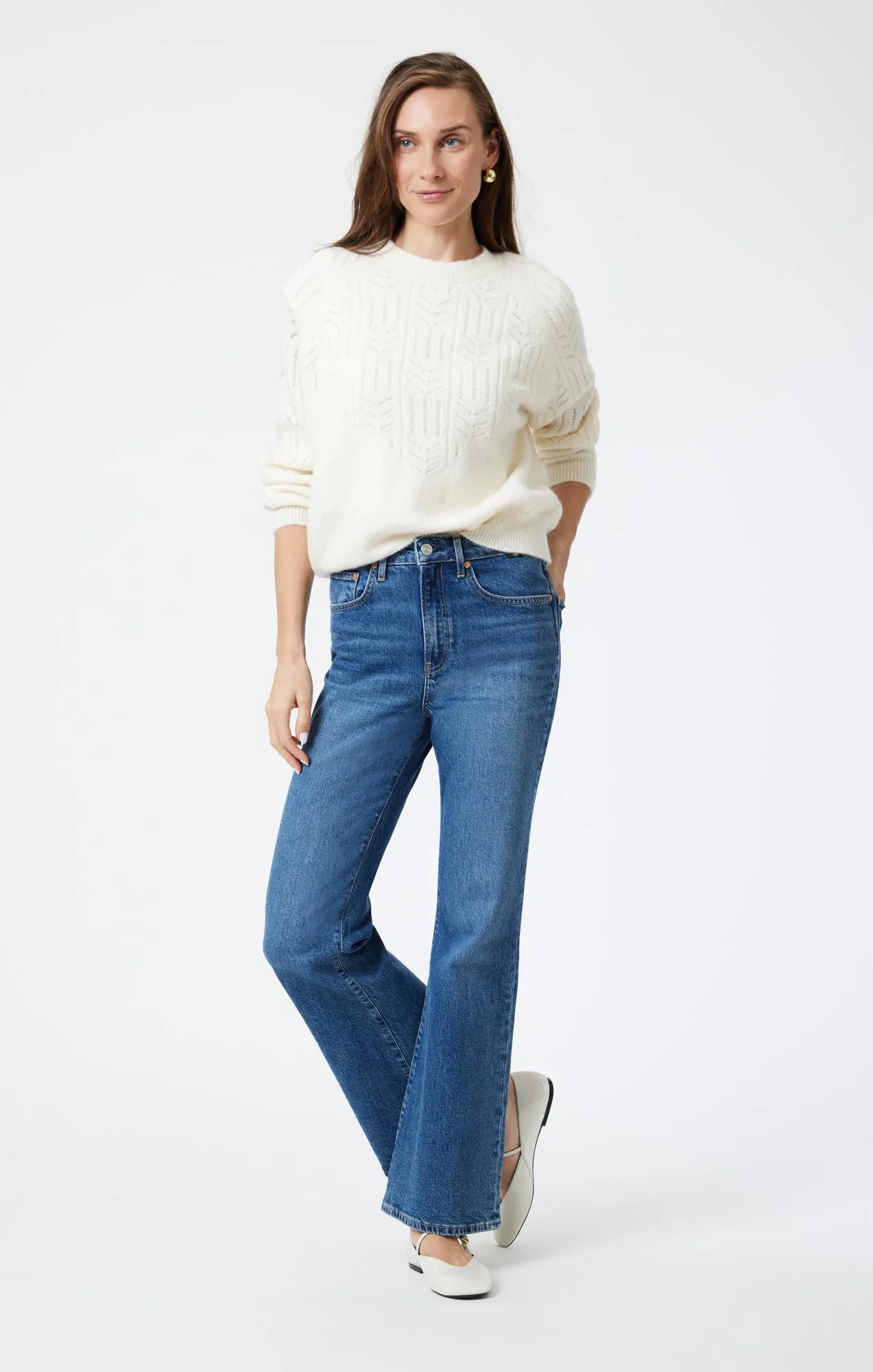 LACE DETAIL SWEATER IN ANTIQUE WHITE sold by Mavi product image thumbnail 2